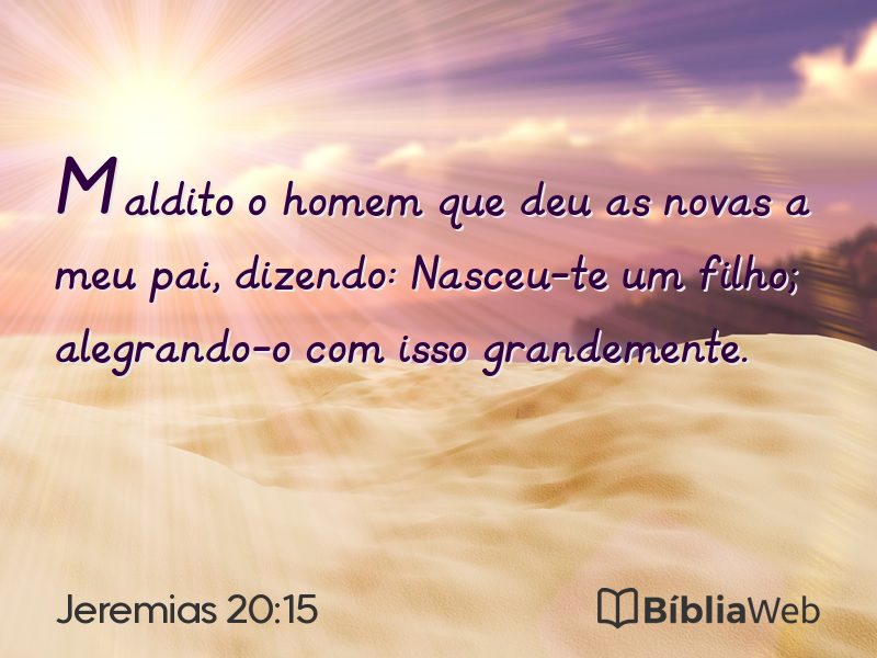 Jeremias 20:15 em imagem para compartilhar