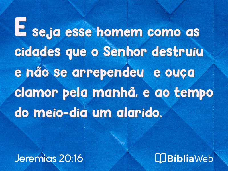 Jeremias 20:16 em imagem para compartilhar