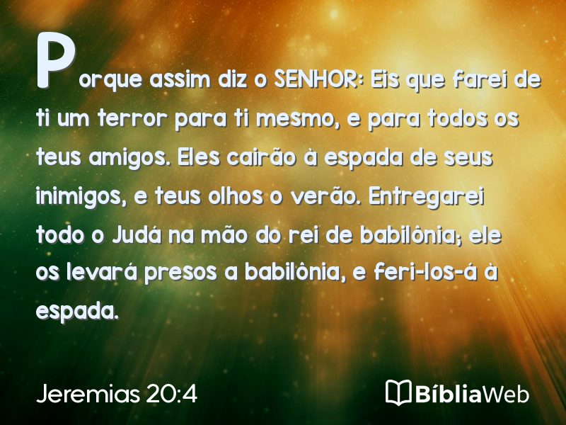 Jeremias 20:4 em imagem para compartilhar