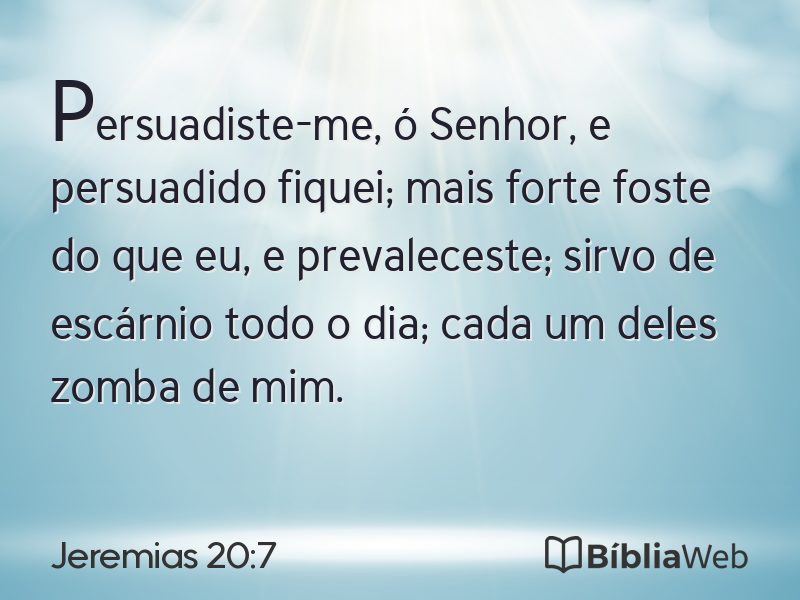 Jeremias 20:7 em imagem para compartilhar