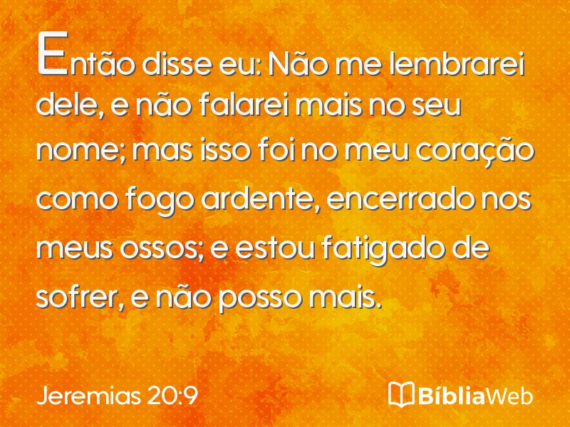 Jeremias 20:9 em imagem para compartilhar