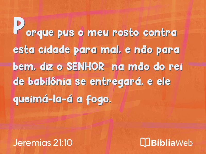 Jeremias 21:10 em imagem para compartilhar