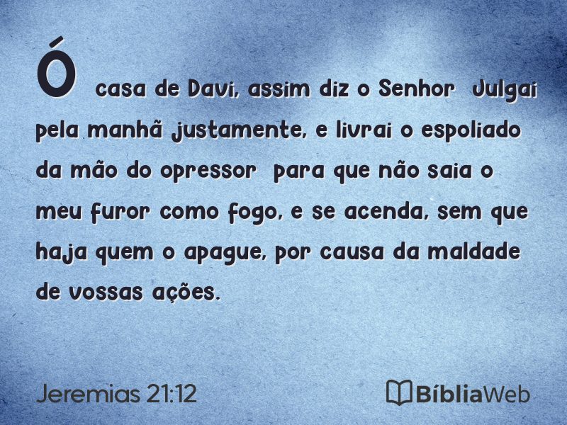 Jeremias 21:12 em imagem para compartilhar