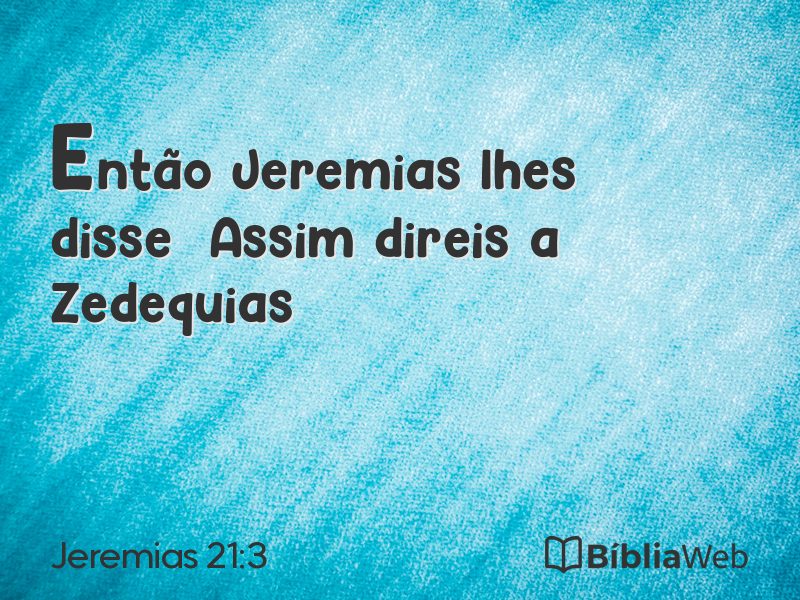 Jeremias 21:3 em imagem para compartilhar