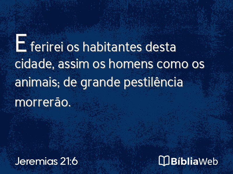 Jeremias 21:6 em imagem para compartilhar