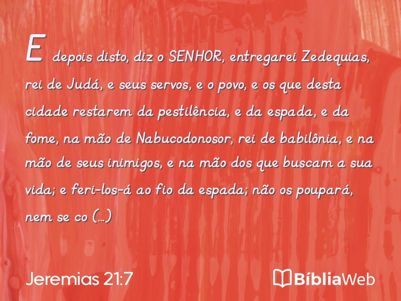 Jeremias 21:7 em imagem para compartilhar