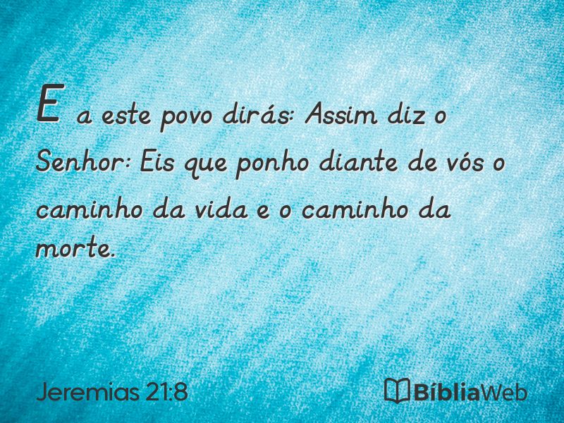 Jeremias 21:8 em imagem para compartilhar