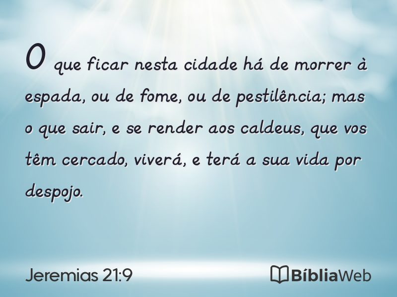 Jeremias 21:9 em imagem para compartilhar