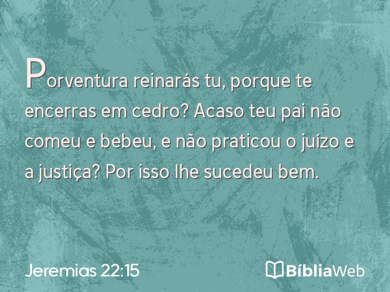 Jeremias 22:15 em imagem para compartilhar