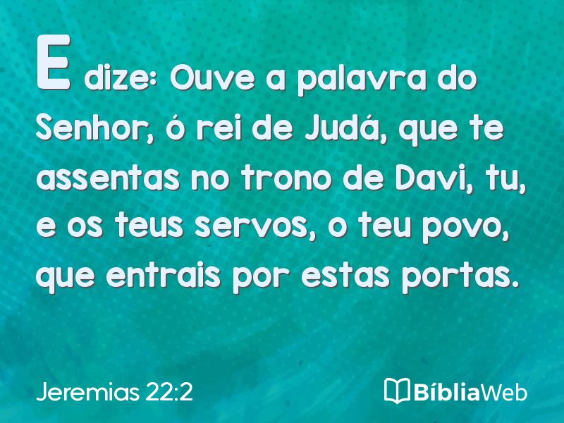 Jeremias 22:2 em imagem para compartilhar