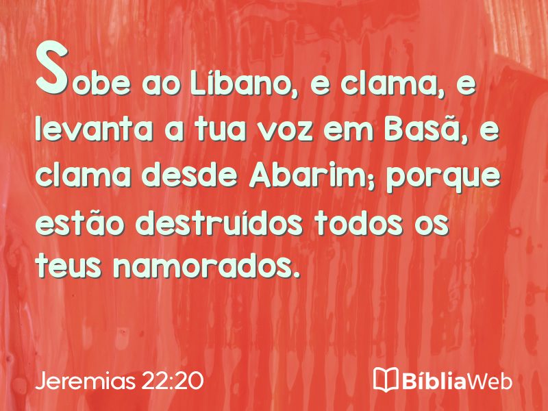 Jeremias 22:20 em imagem para compartilhar