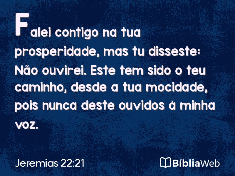 Jeremias 22:21 em imagem para compartilhar