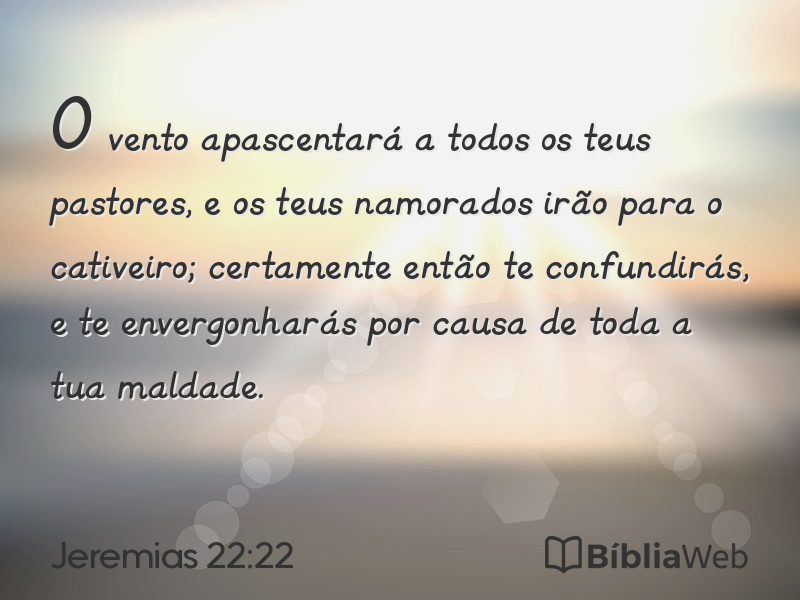 Jeremias 22:22 em imagem para compartilhar