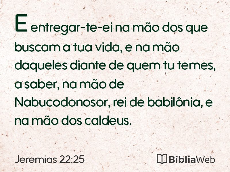 Jeremias 22:25 em imagem para compartilhar