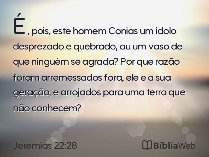 Jeremias 22:28 em imagem para compartilhar