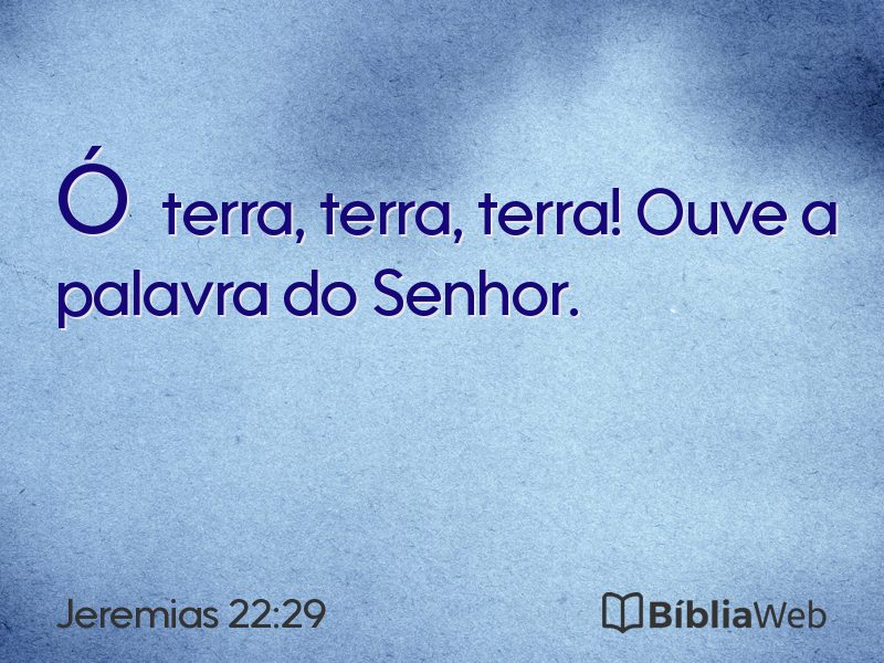 Jeremias 22:29 em imagem para compartilhar