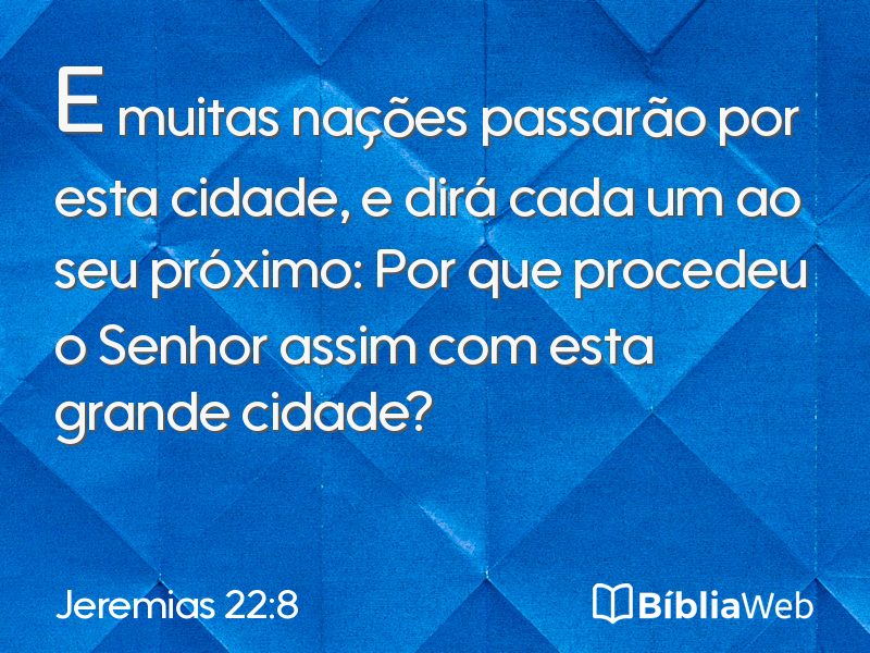 Jeremias 22:8 em imagem para compartilhar
