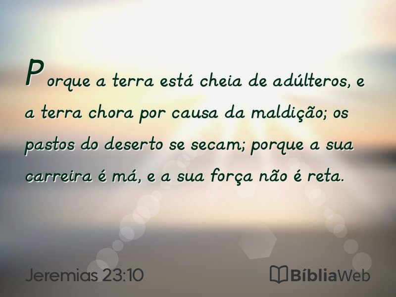 Jeremias 23:10 em imagem para compartilhar