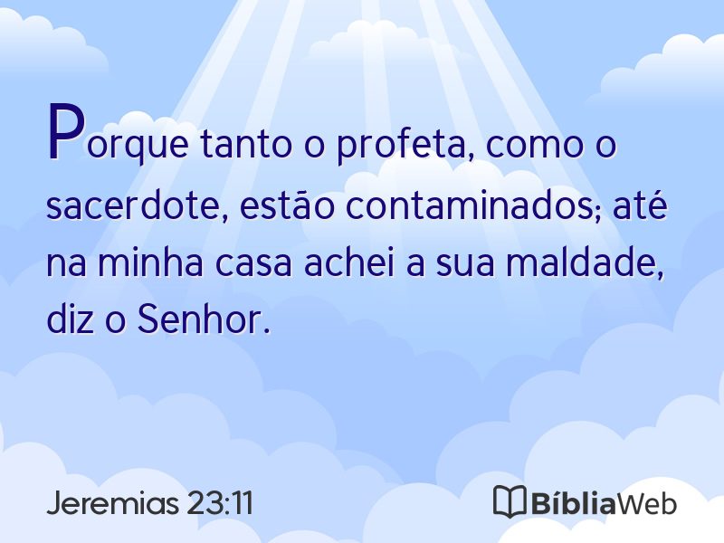 Jeremias 23:11 em imagem para compartilhar