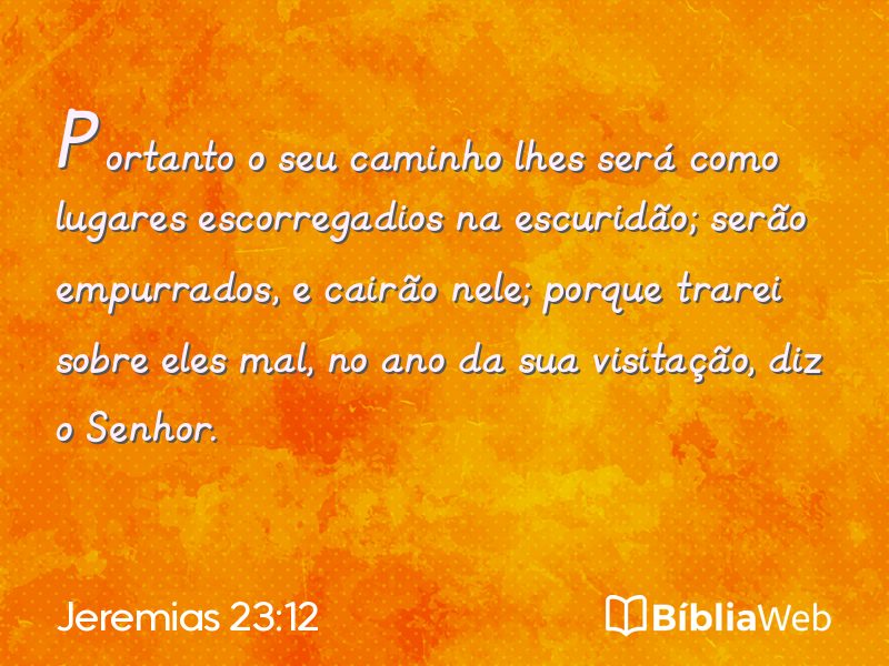 Jeremias 23:12 em imagem para compartilhar