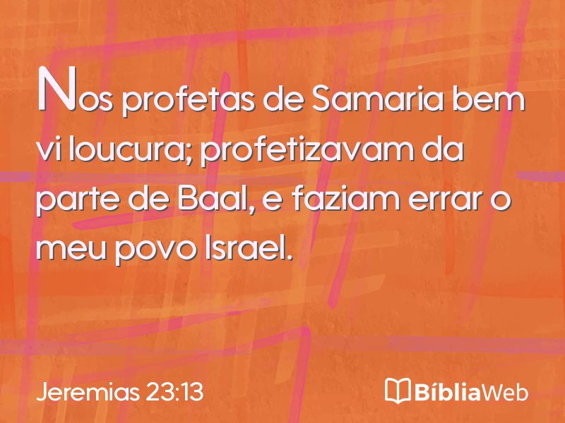 Jeremias 23:13 em imagem para compartilhar