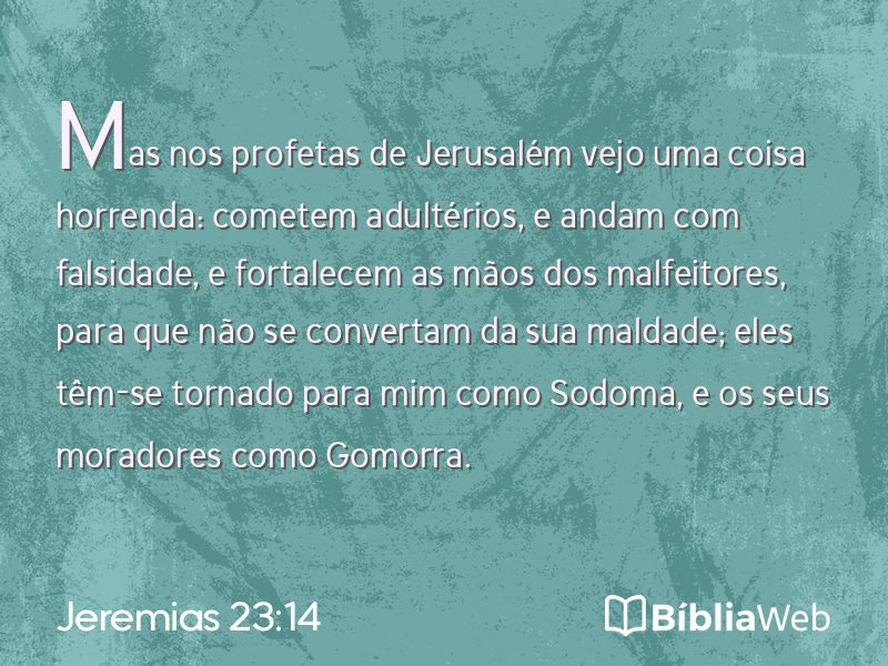 Jeremias 23:14 em imagem para compartilhar
