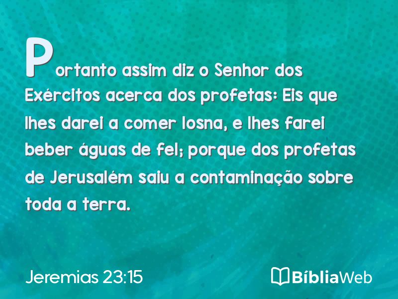 Jeremias 23:15 em imagem para compartilhar