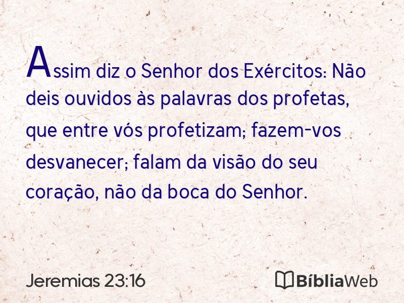 Jeremias 23:16 em imagem para compartilhar