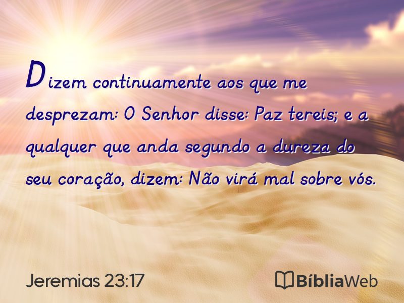 Jeremias 23:17 em imagem para compartilhar