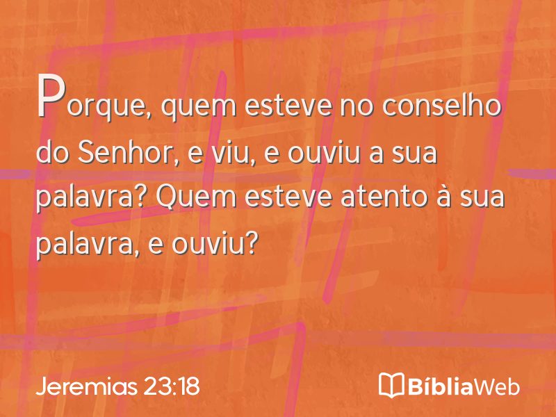 Jeremias 23:18 em imagem para compartilhar