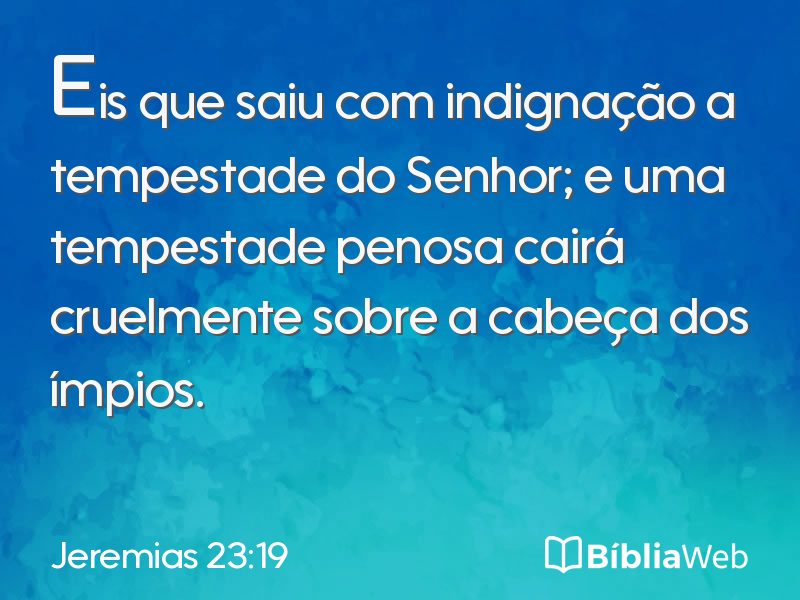 Jeremias 23:19 em imagem para compartilhar