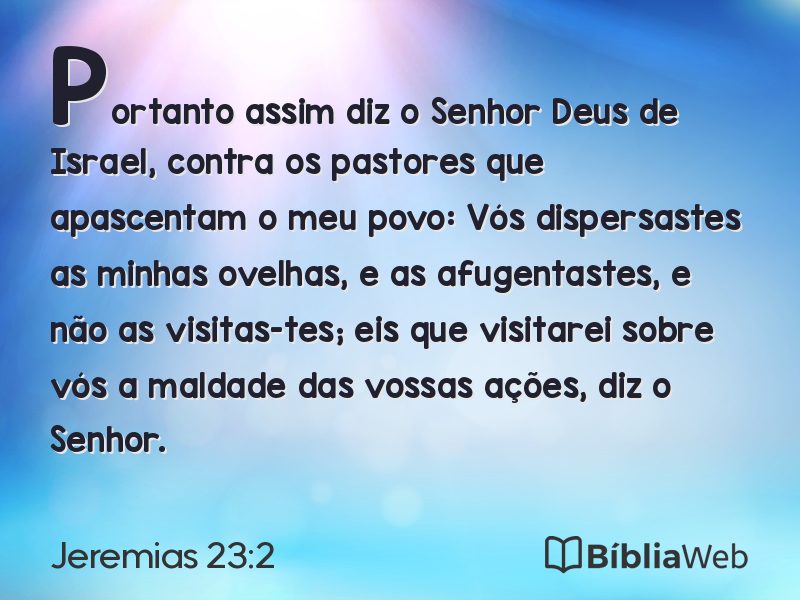 Jeremias 23:2 em imagem para compartilhar
