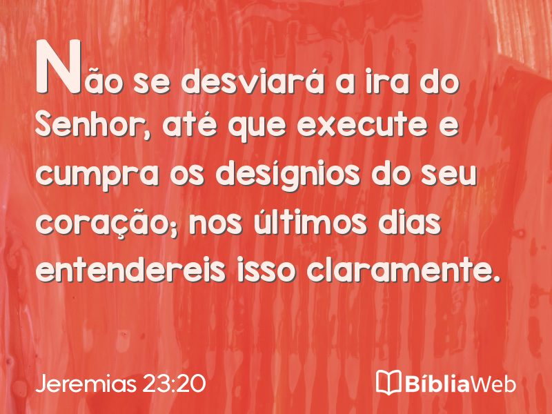 Jeremias 23:20 em imagem para compartilhar