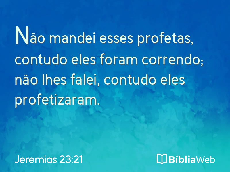 Jeremias 23:21 em imagem para compartilhar