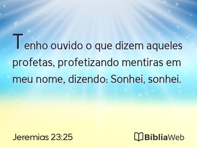 Jeremias 23:25 em imagem para compartilhar