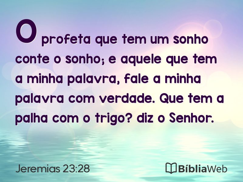 Jeremias 23:28 em imagem para compartilhar