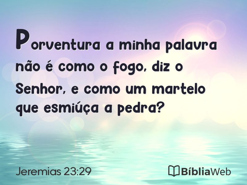Jeremias 23:29 em imagem para compartilhar