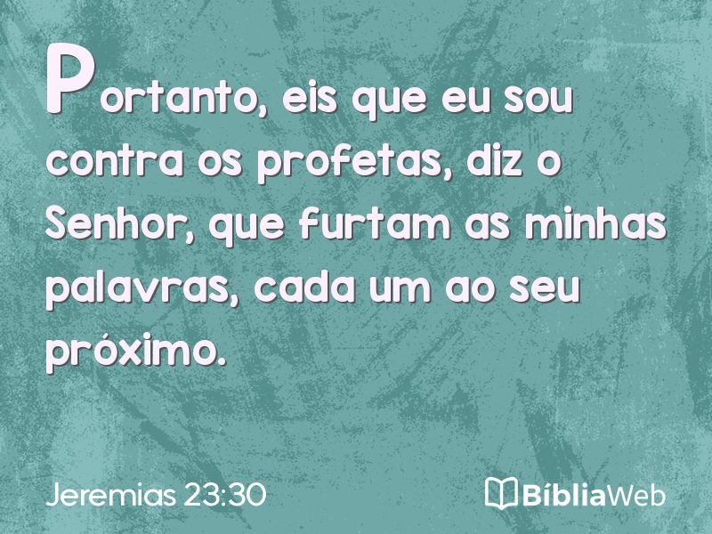 Jeremias 23:30 em imagem para compartilhar