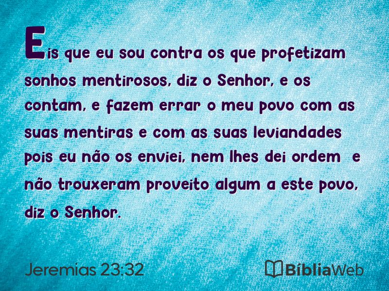 Jeremias 23:32 em imagem para compartilhar