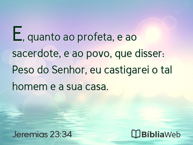 Jeremias 23:34 em imagem para compartilhar