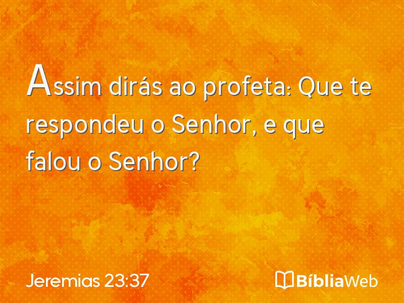 Jeremias 23:37 em imagem para compartilhar
