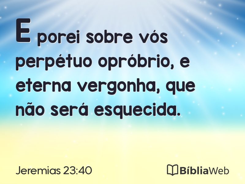 Jeremias 23:40 em imagem para compartilhar