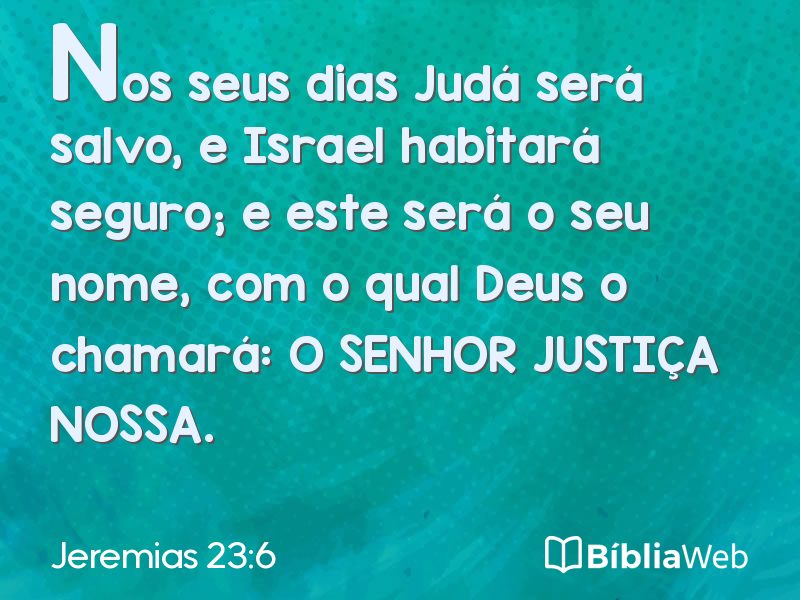 Jeremias 23:6 em imagem para compartilhar