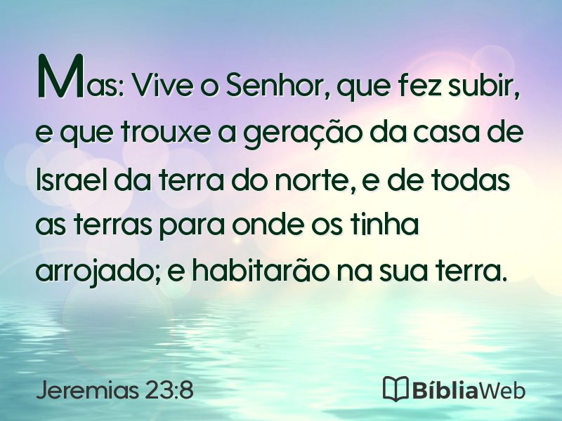 Jeremias 23:8 em imagem para compartilhar