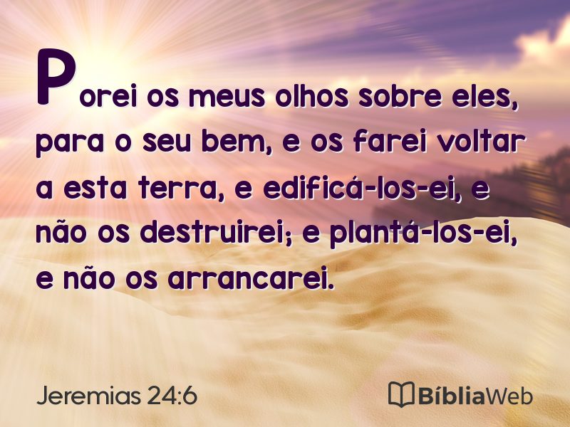 Jeremias 24:6 em imagem para compartilhar