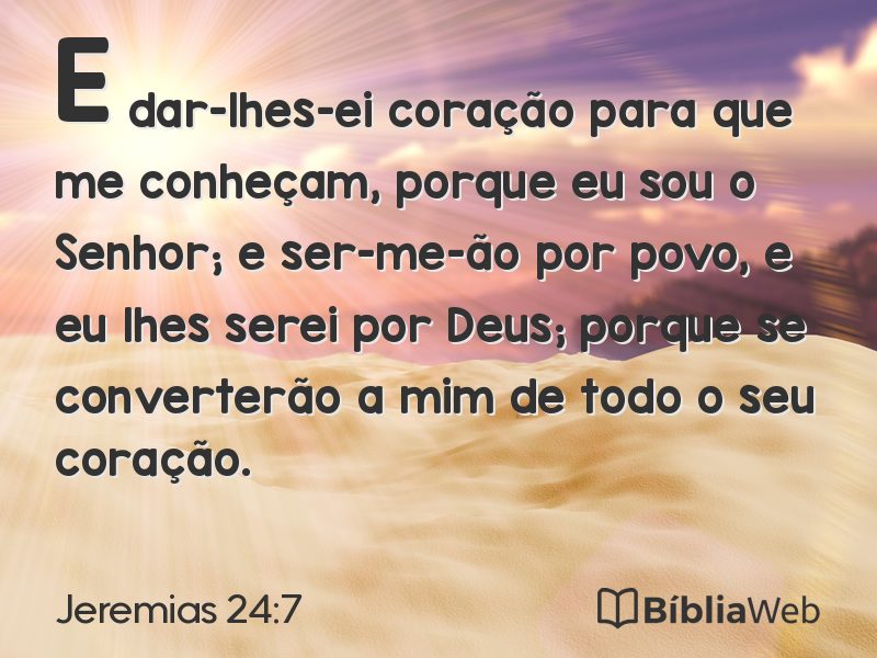 Jeremias 24:7 em imagem para compartilhar