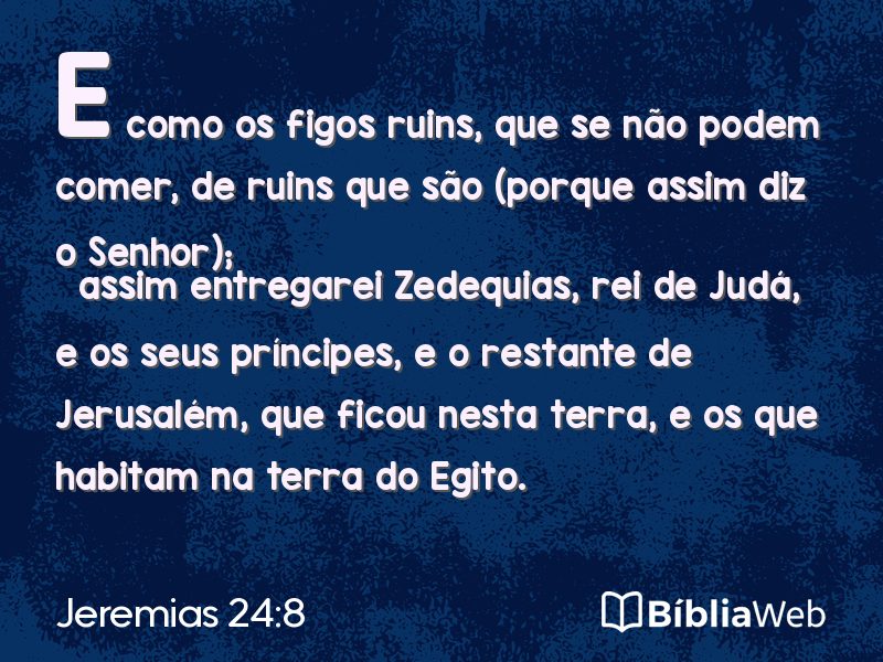 Jeremias 24:8 em imagem para compartilhar
