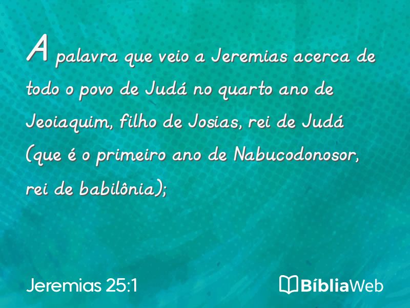 Jeremias 25:1 em imagem para compartilhar