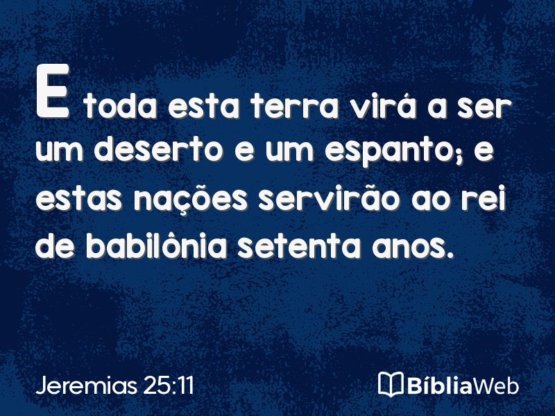 Jeremias 25:11 em imagem para compartilhar