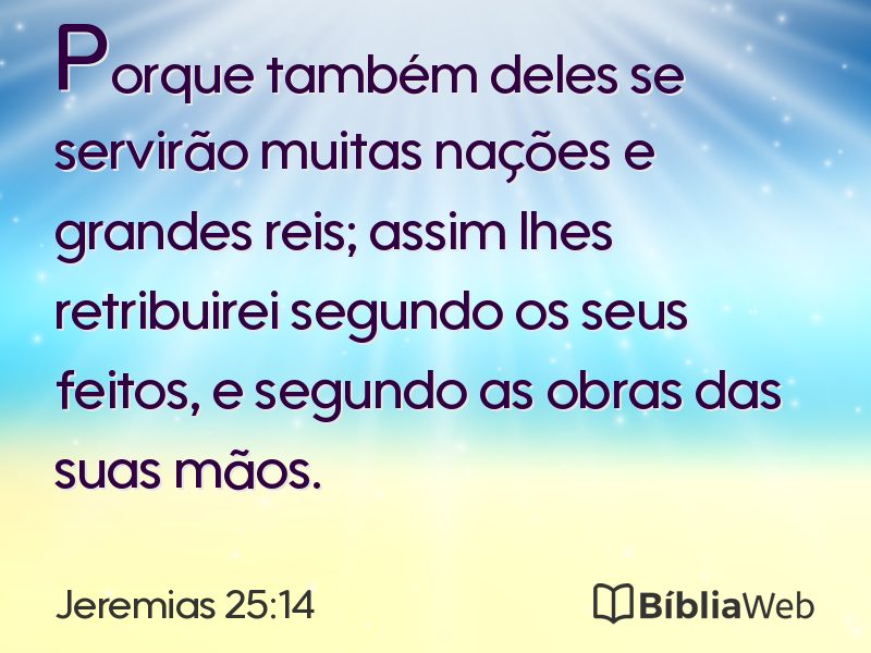Jeremias 25:14 em imagem para compartilhar